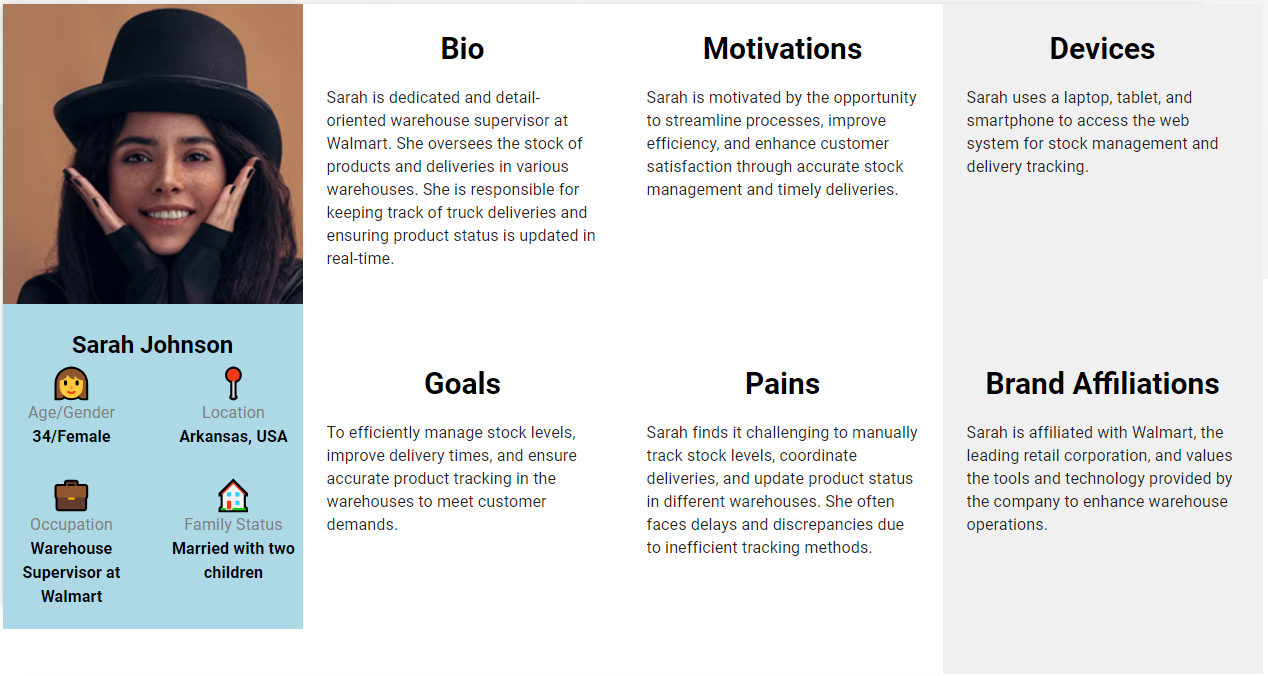 Walmart Manifest: perfil del usuario objetivo de la plataforma web.